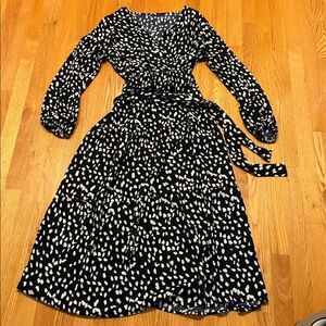 Black and White Patterned Dress